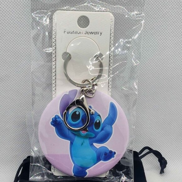 Brand New   one keychain - stitch double mirror - Picture 1 of 4